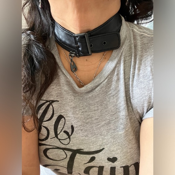 DOMA Moto Jacket CONVERTIBLE Leather Khaki Panel Zipper Coat Cropped Blazer Top - Picture 17 of 17